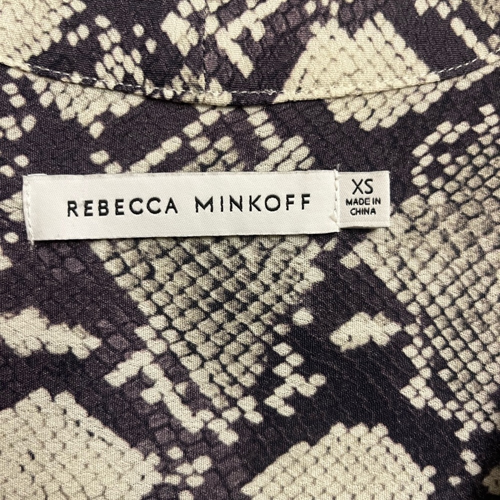 Rebecca Minkoff Python Print Ruffled Mini Dress, … - image 3